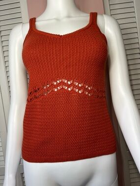 Old Navy Knit Scoop Neck Tank - Burnt Orange